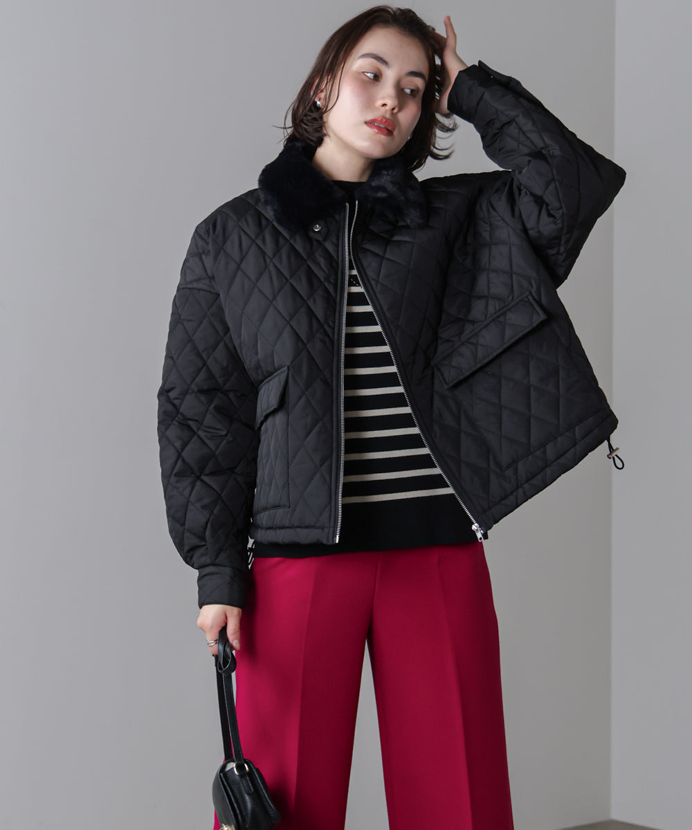 タフタダイヤキルト中綿ジャケット