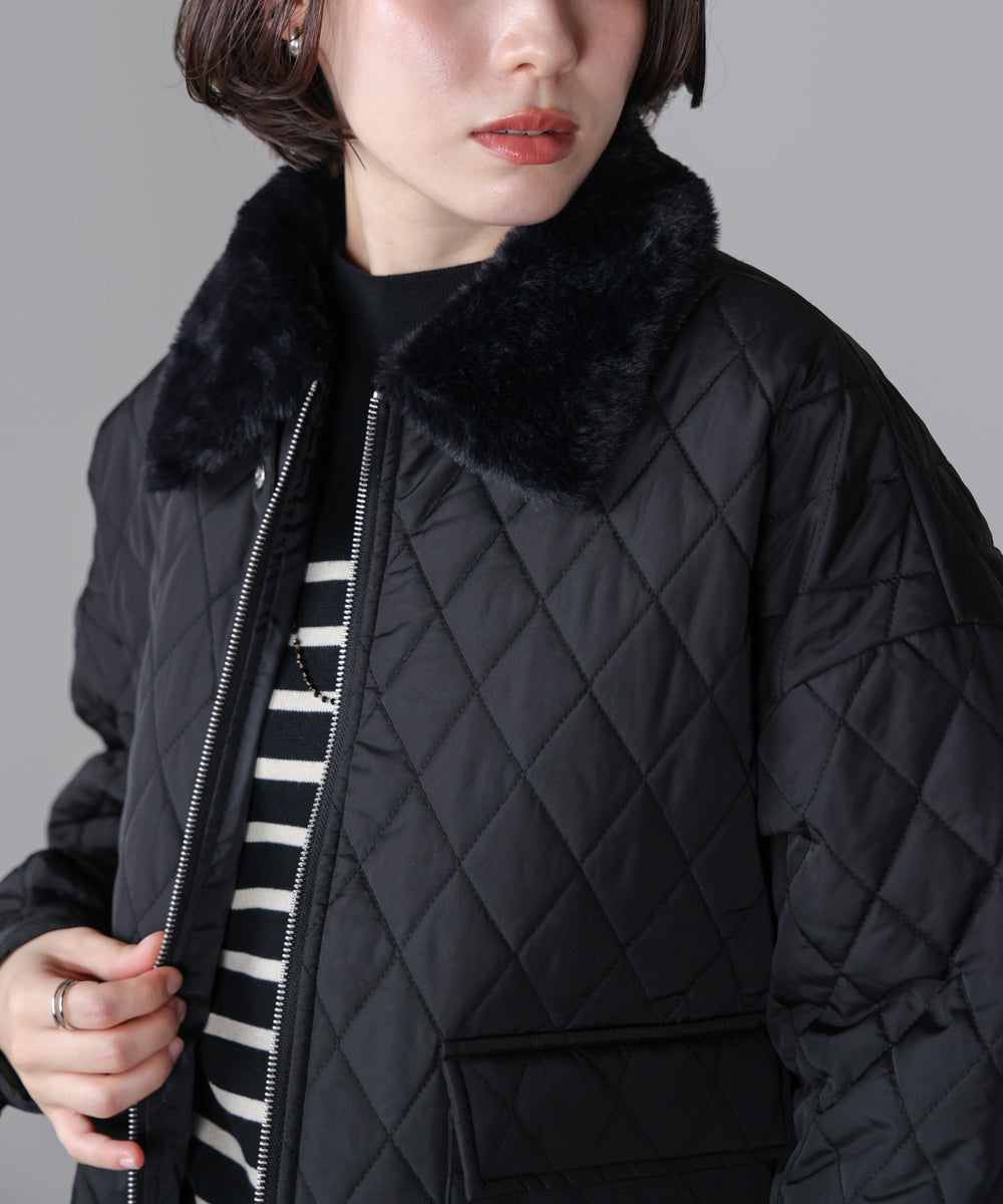 タフタダイヤキルト中綿ジャケット