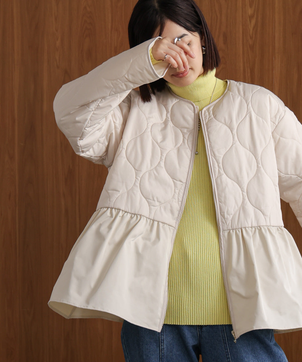 【WEB限定】中綿ペプラムブルゾン