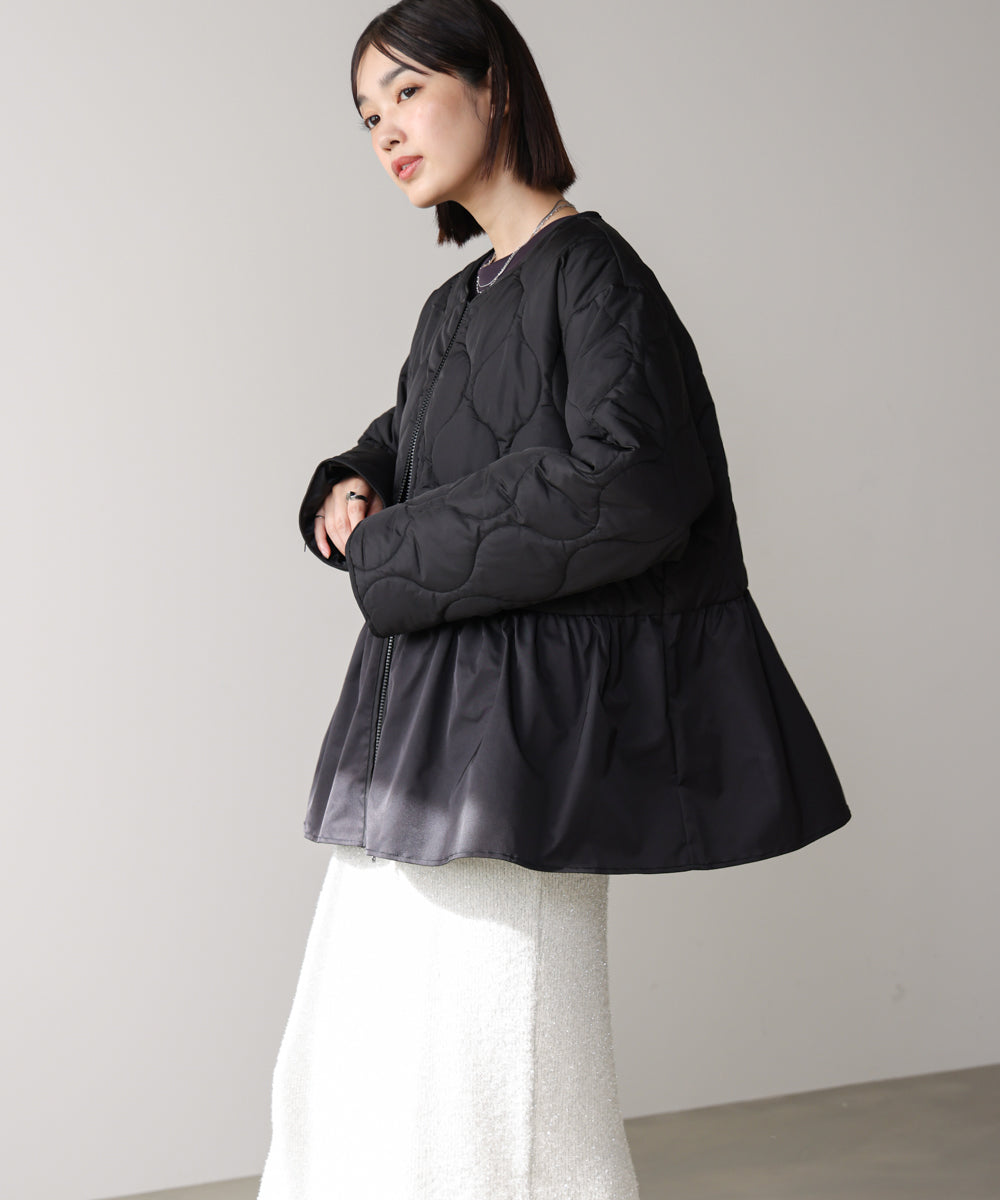 【WEB限定】中綿ペプラムブルゾン