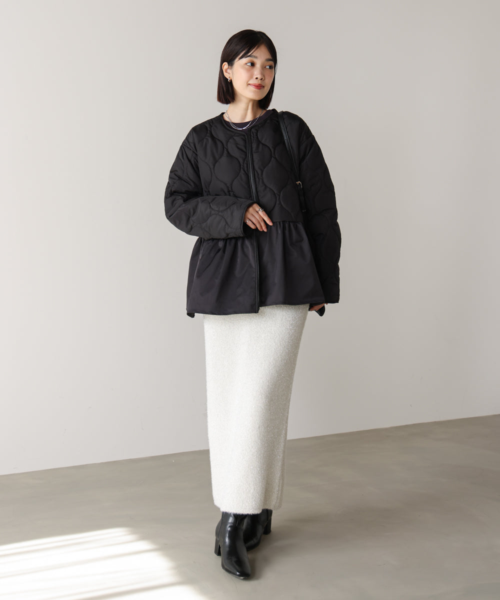 【WEB限定】中綿ペプラムブルゾン