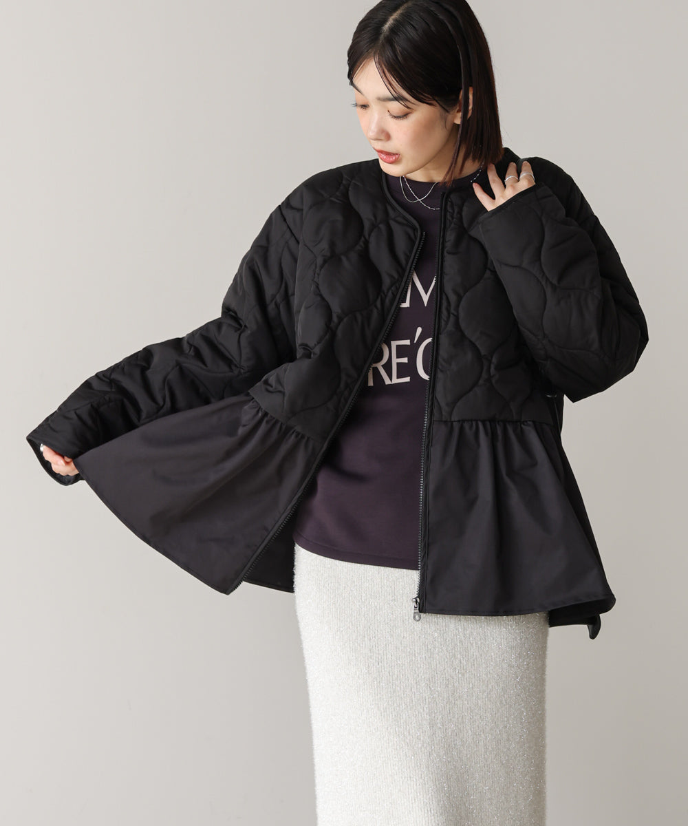 【WEB限定】中綿ペプラムブルゾン