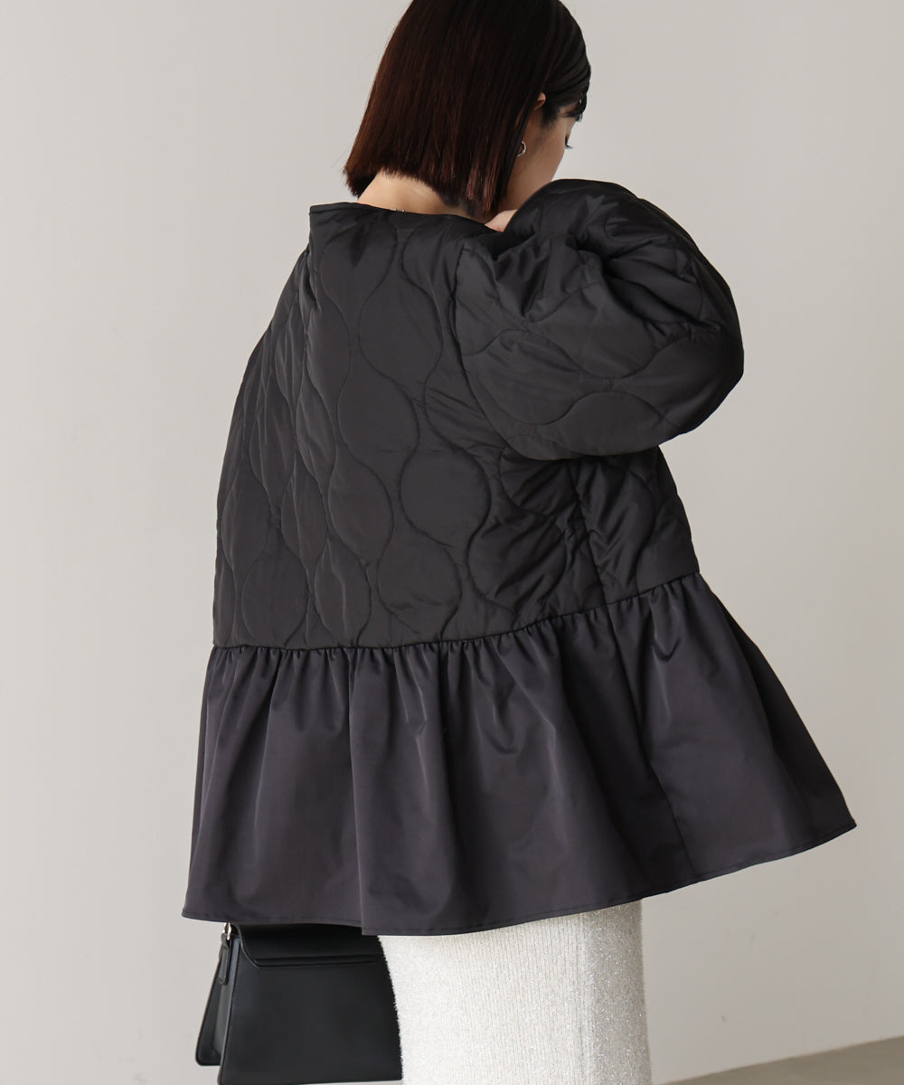【WEB限定】中綿ペプラムブルゾン