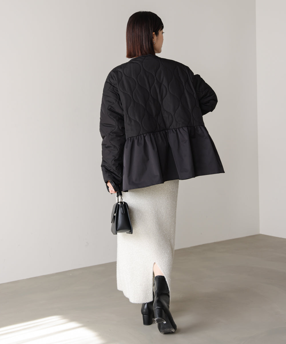 【WEB限定】中綿ペプラムブルゾン