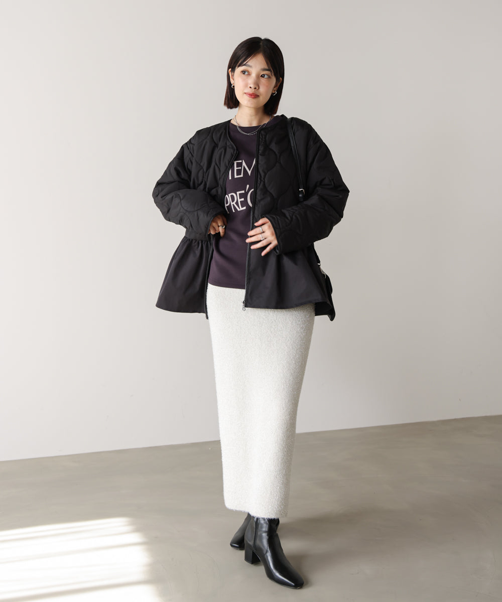 【WEB限定】中綿ペプラムブルゾン