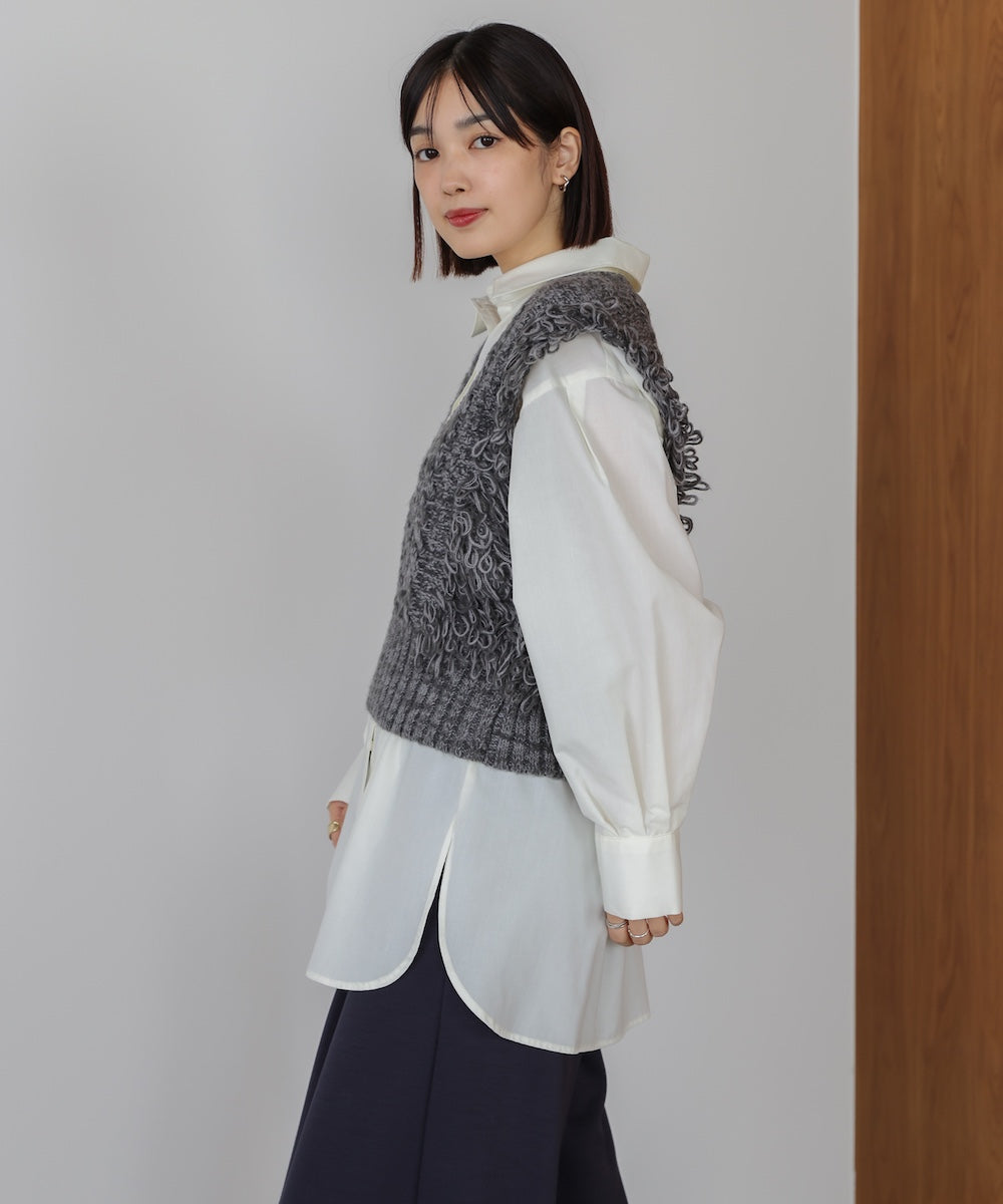 【WEB限定】フリンジニットベスト