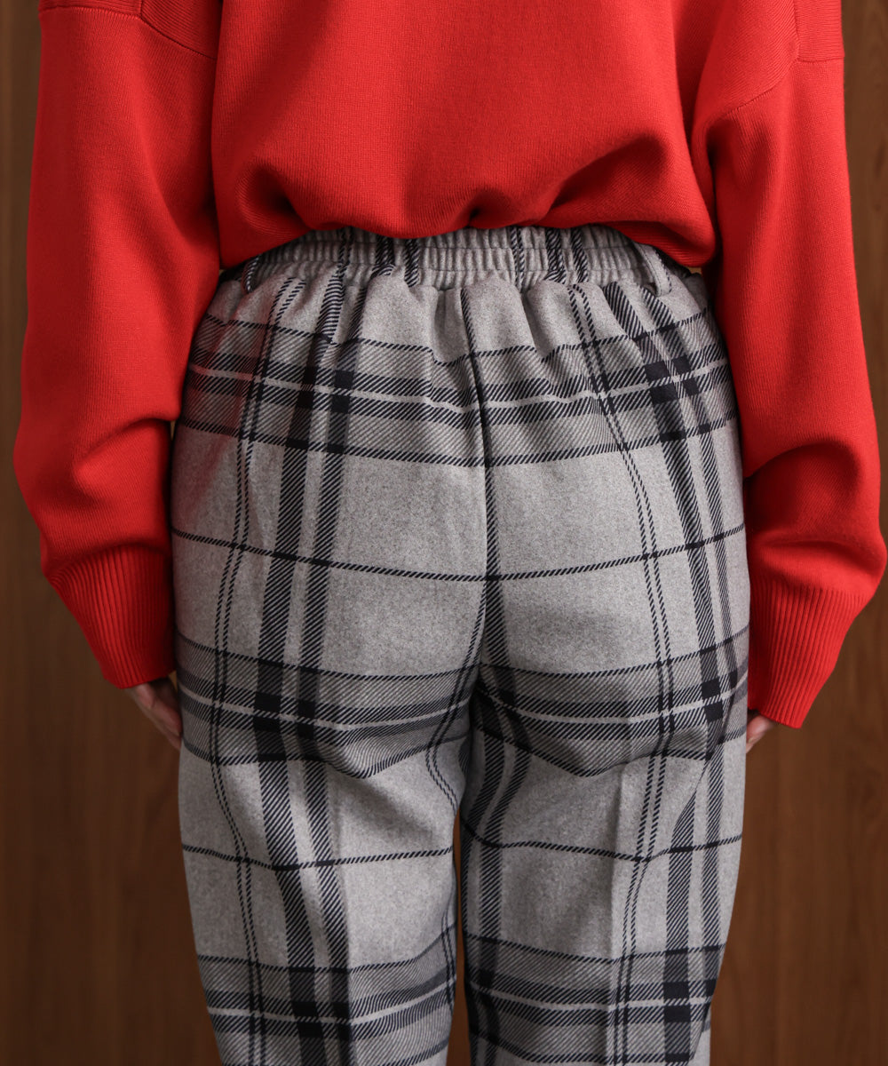 【WEB限定】チェック柄ストレートパンツ