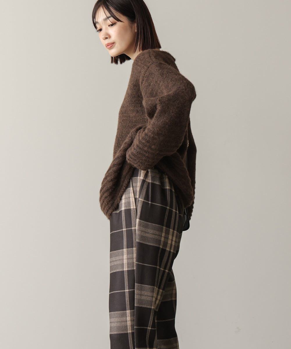 【WEB限定】チェック柄ストレートパンツ