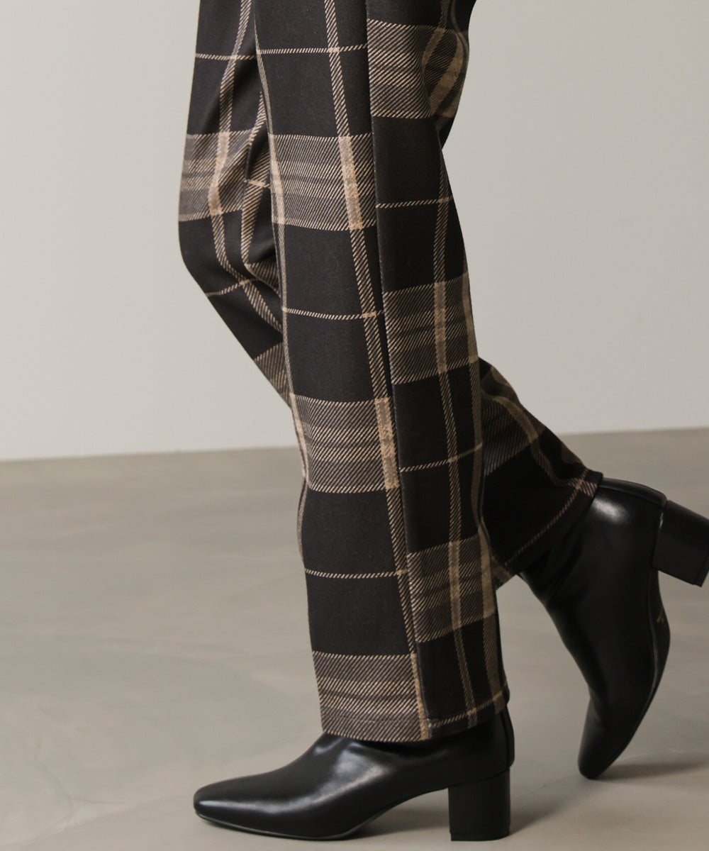 【WEB限定】チェック柄ストレートパンツ