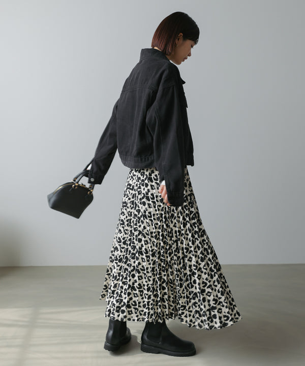 アニマル柄プリーツスカート