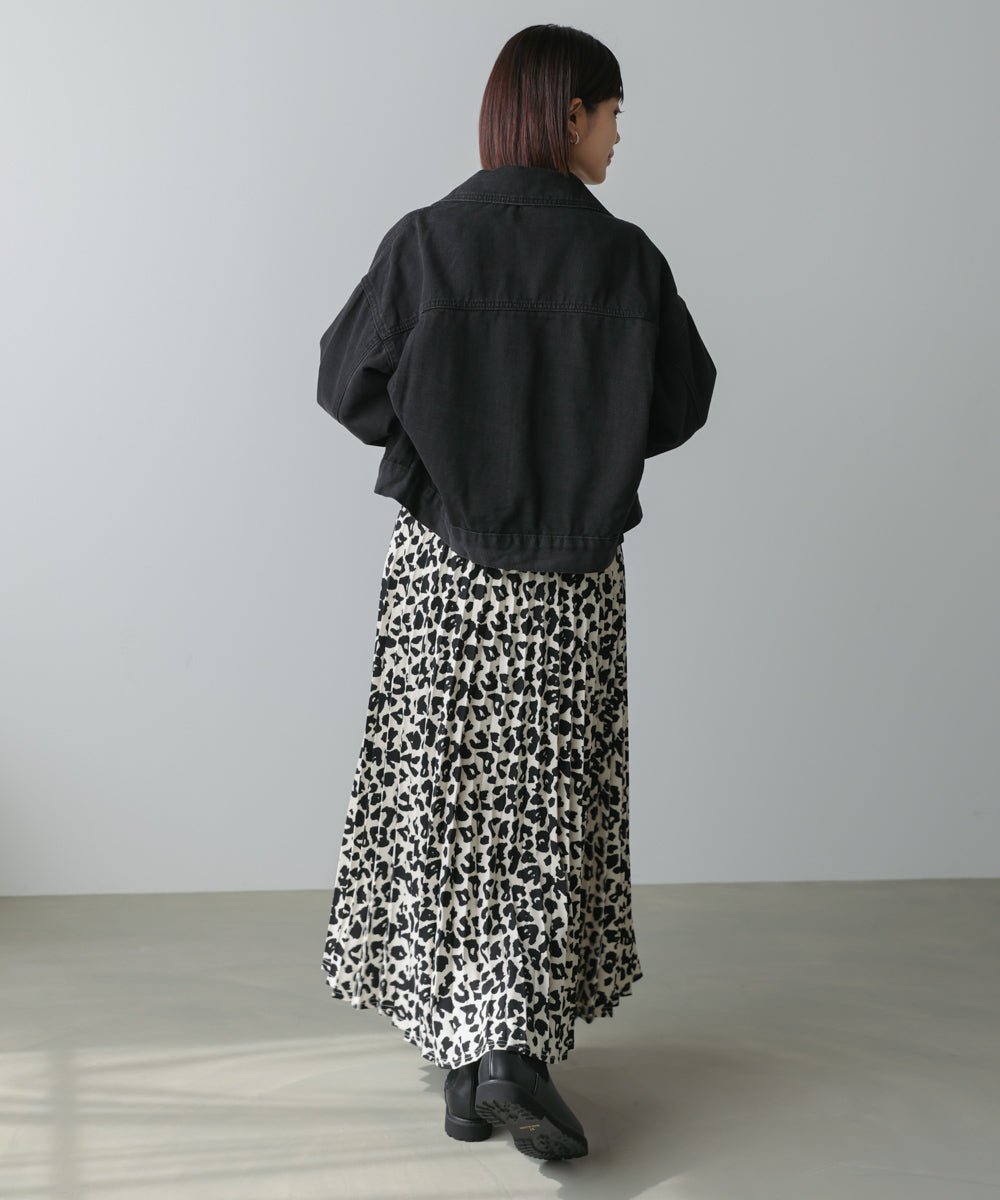 アニマル柄プリーツスカート