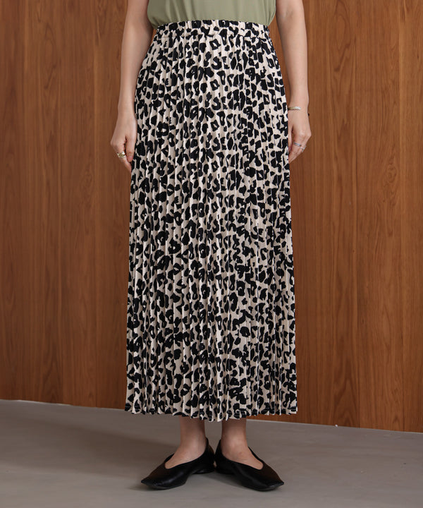 アニマル柄プリーツスカート