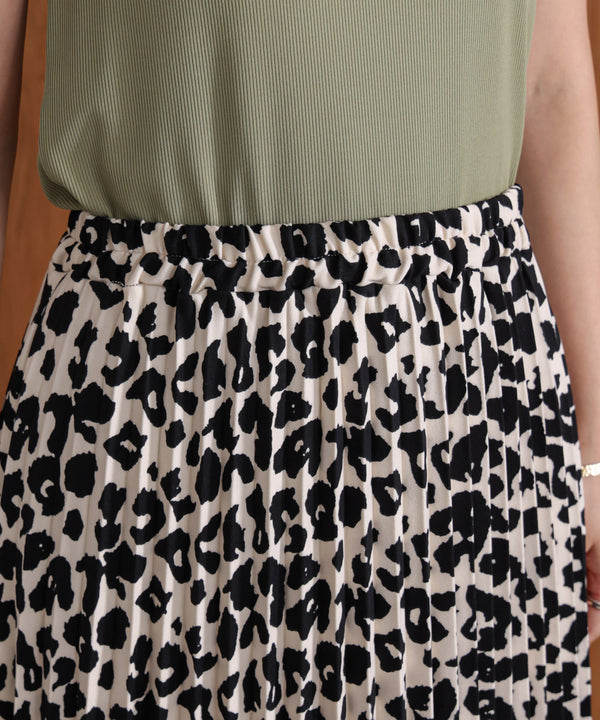 アニマル柄プリーツスカート
