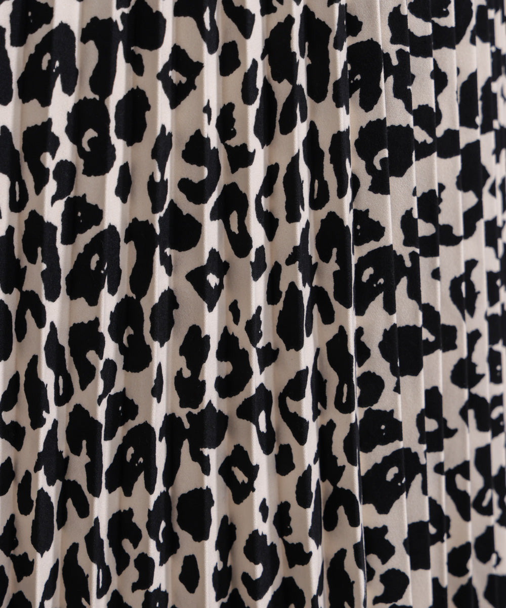 アニマル柄プリーツスカート