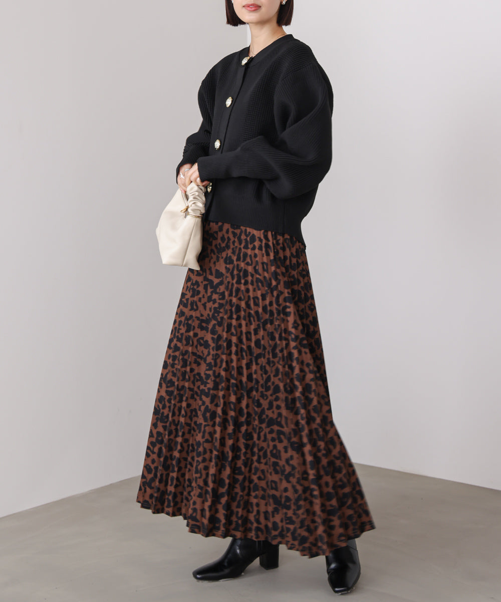 アニマル柄プリーツスカート