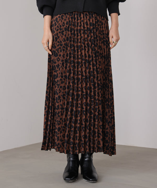 アニマル柄プリーツスカート