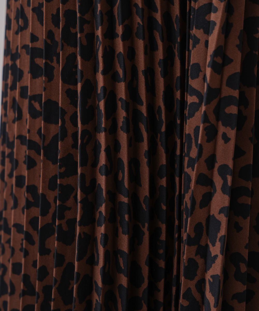 アニマル柄プリーツスカート