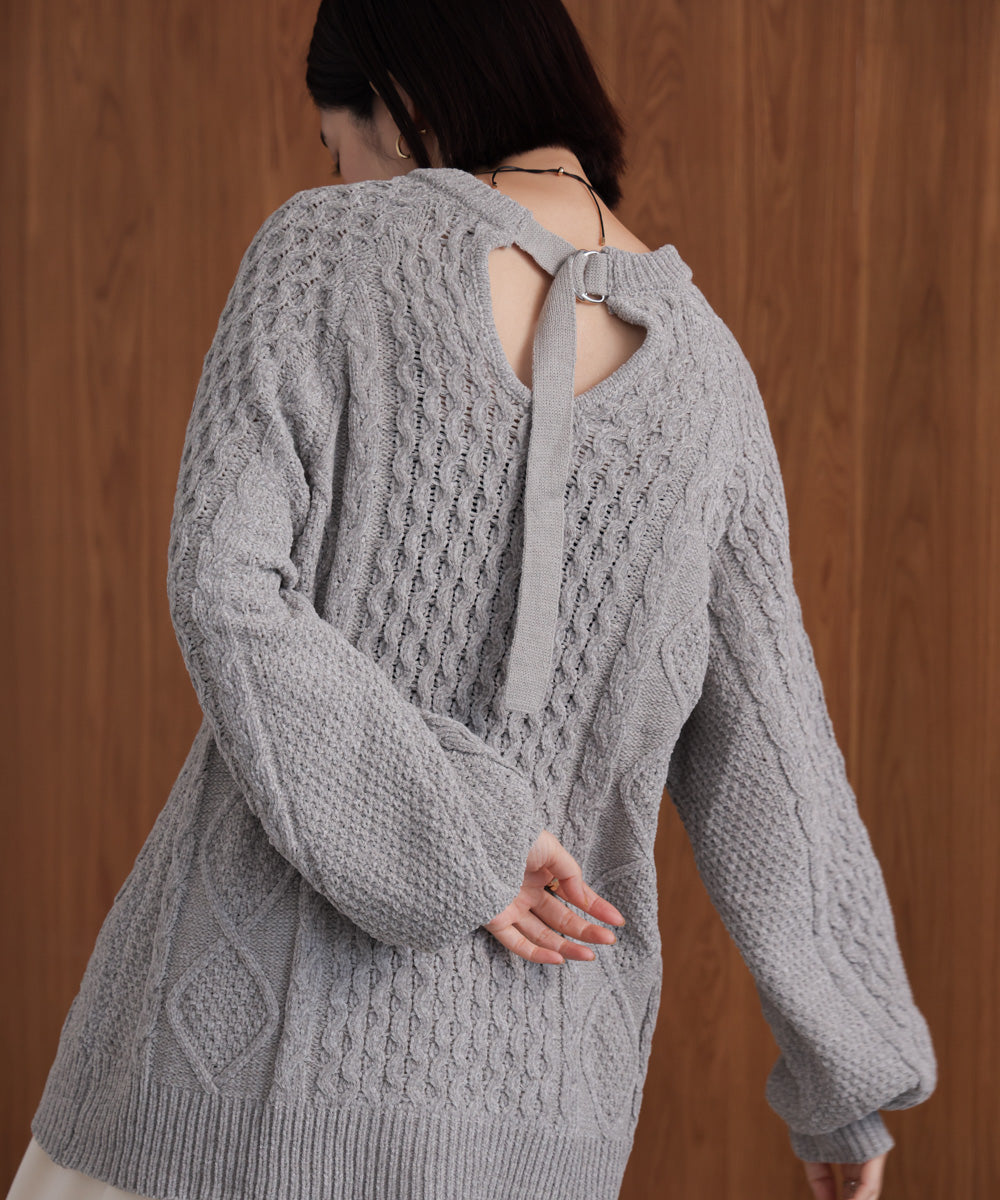 【WEB限定】モールケーブルニット