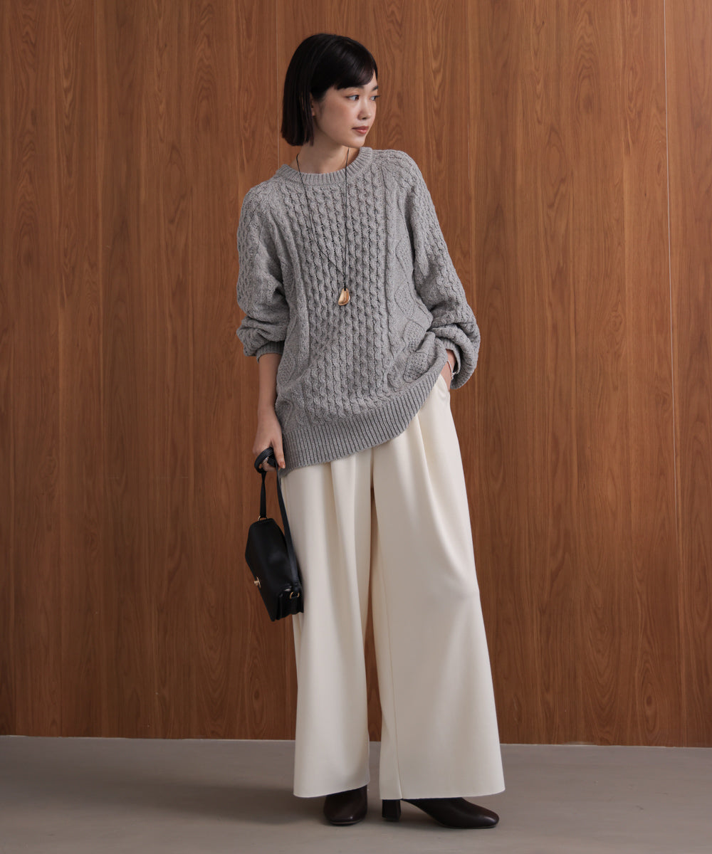 【WEB限定】モールケーブルニット