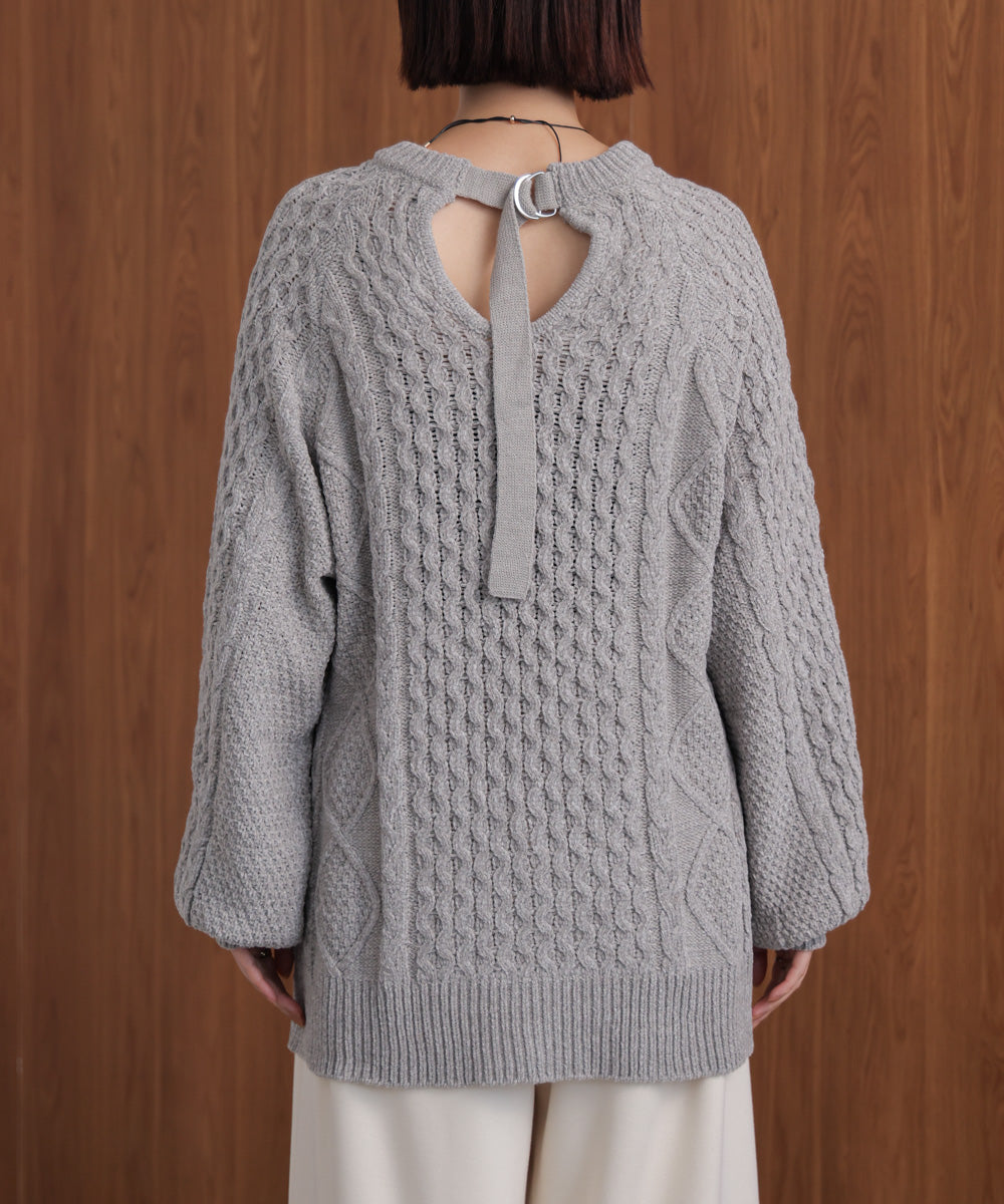 【WEB限定】モールケーブルニット