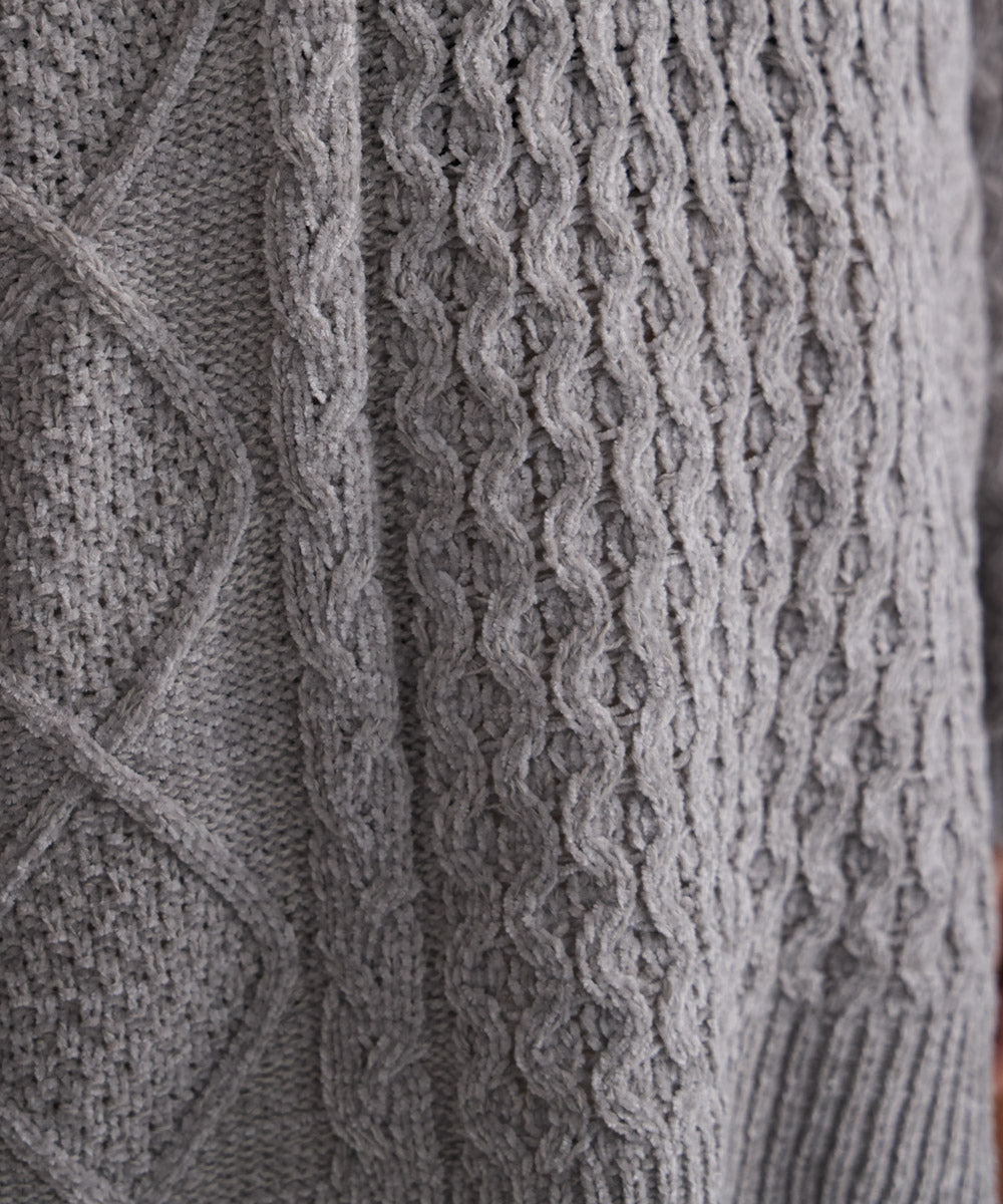 【WEB限定】モールケーブルニット