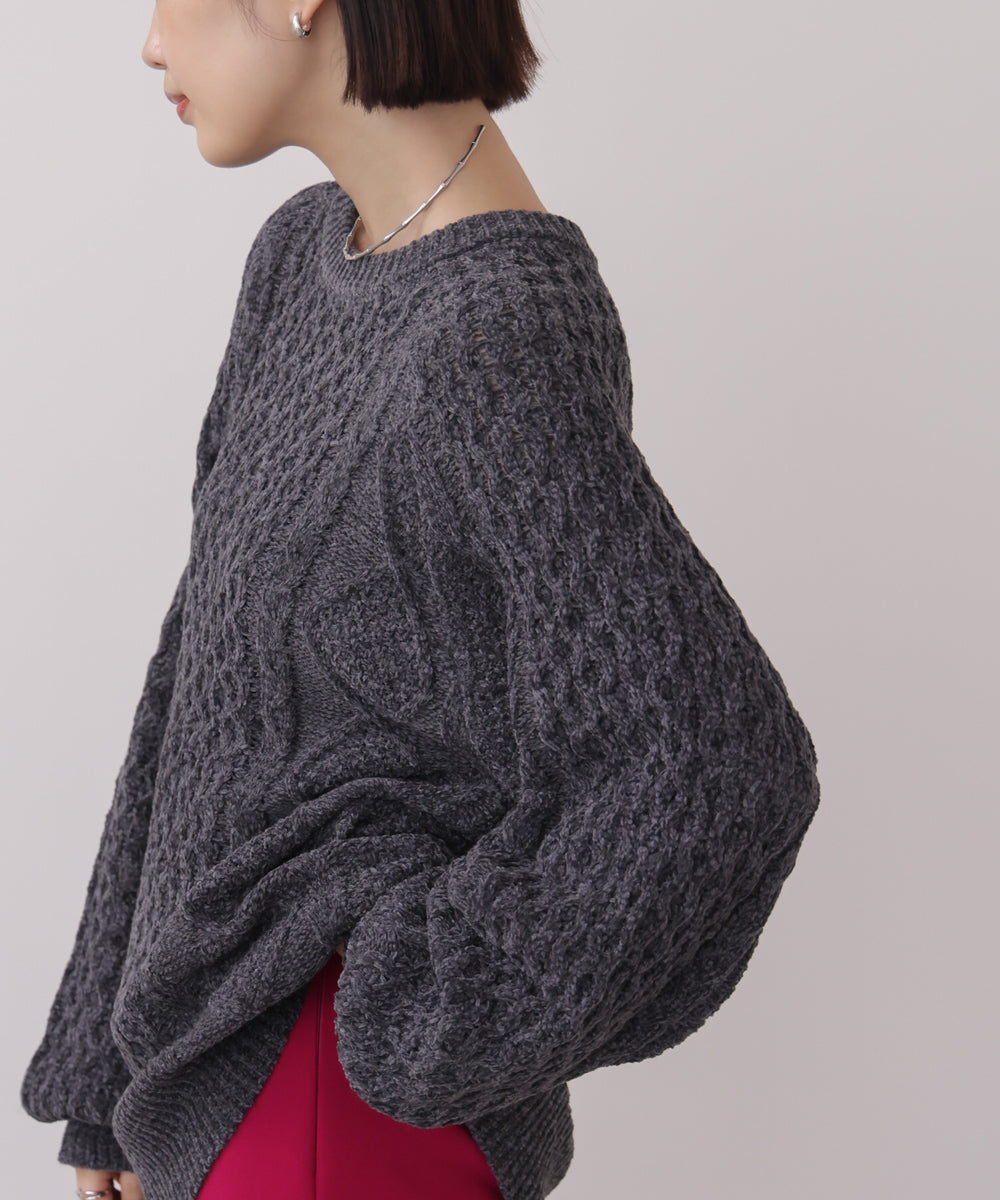 【WEB限定】モールケーブルニット