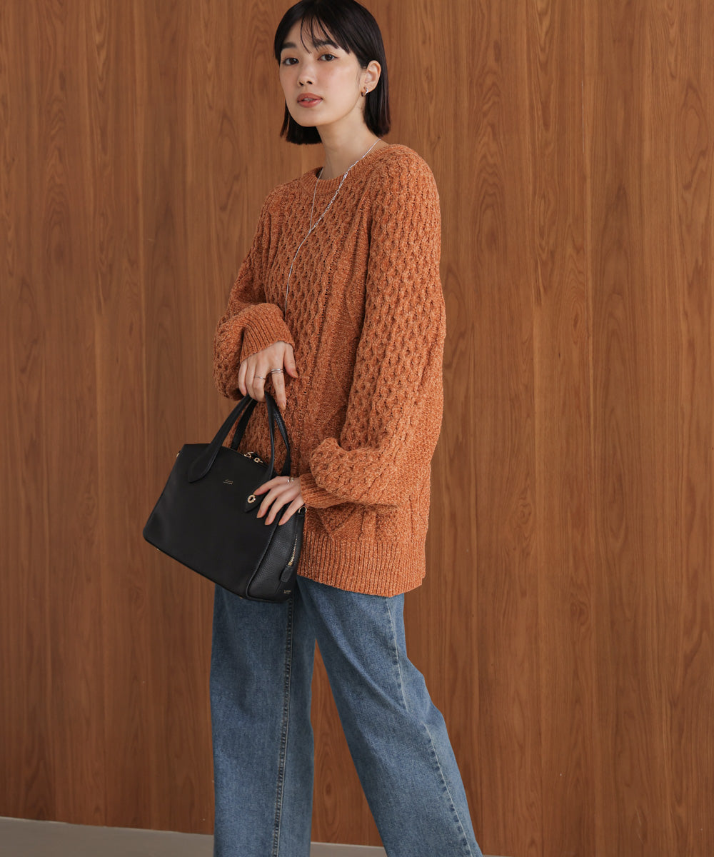 【WEB限定】モールケーブルニット