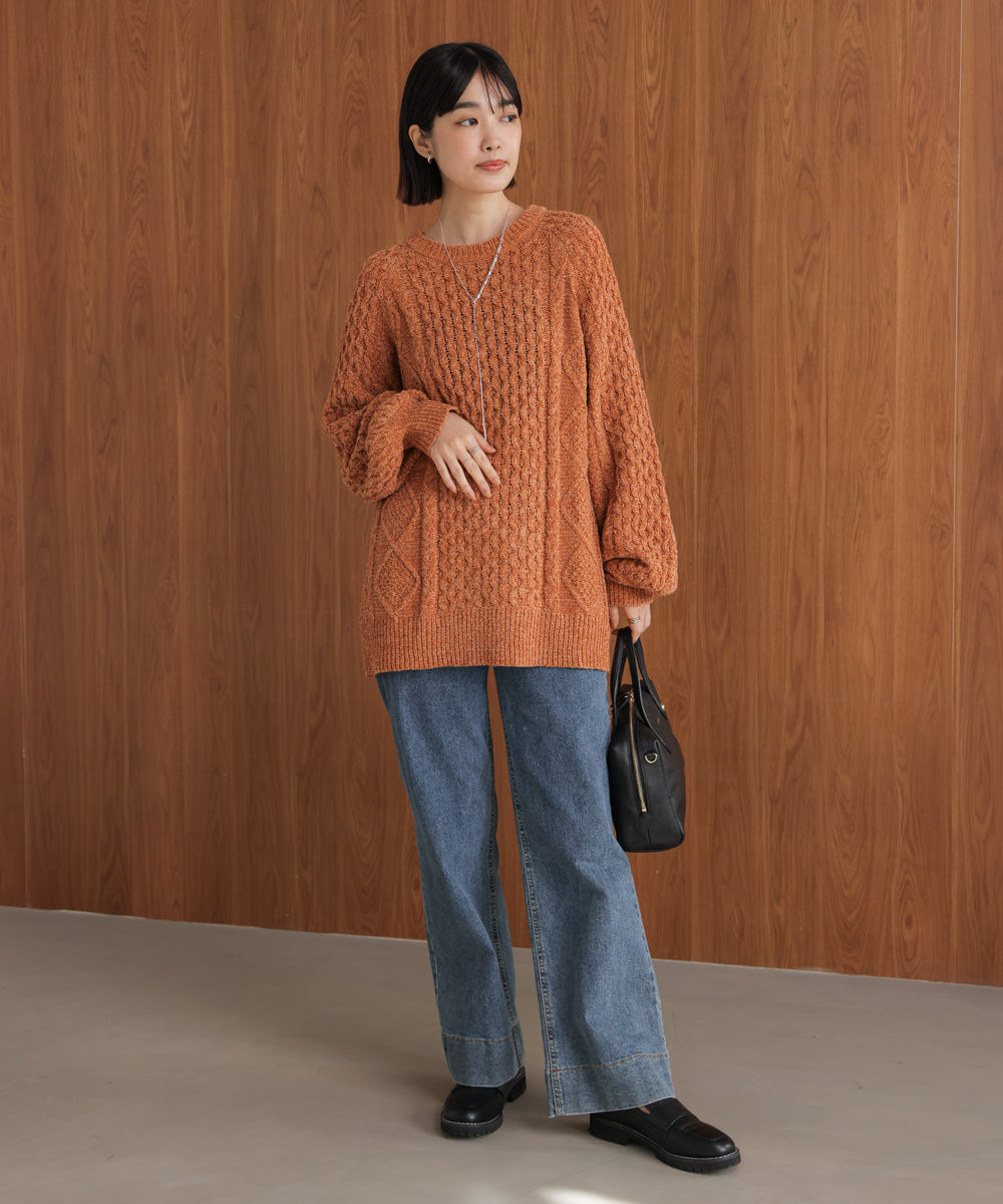 【WEB限定】モールケーブルニット