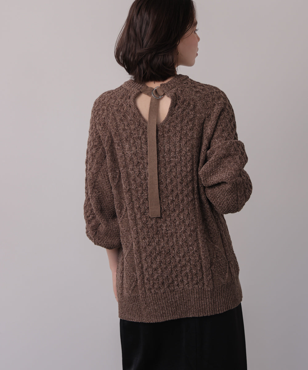 【WEB限定】モールケーブルニット