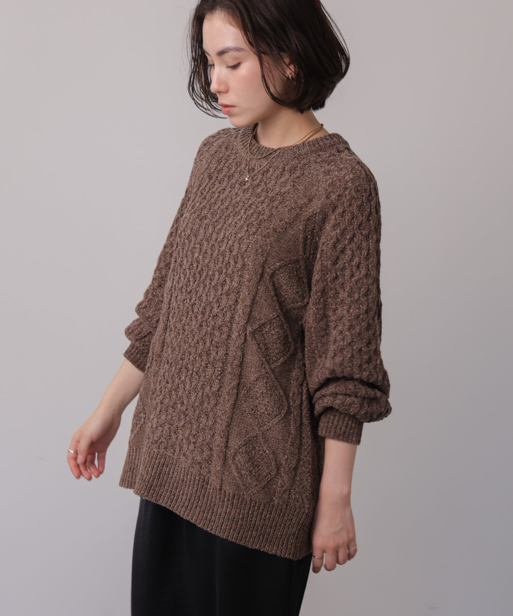 【WEB限定】モールケーブルニット