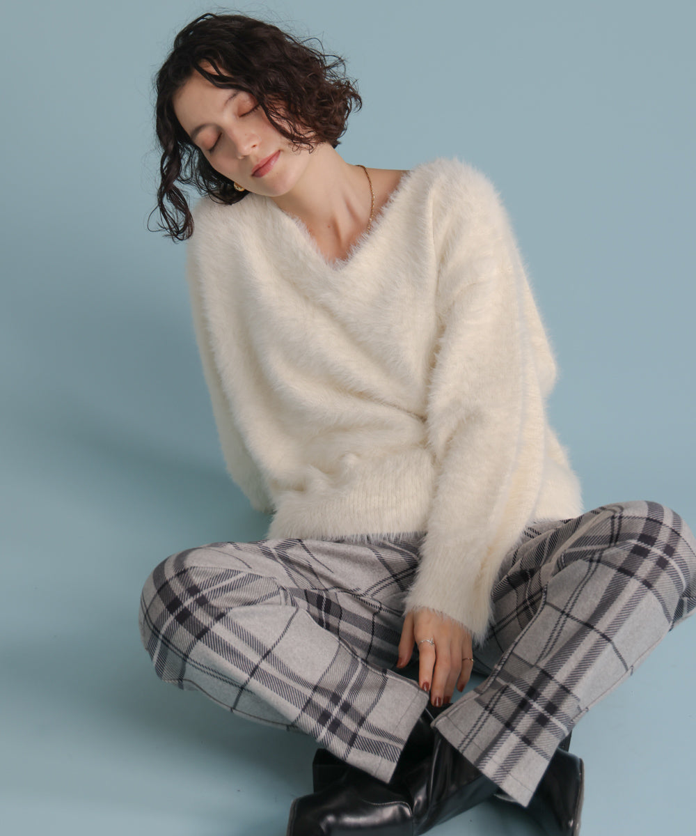 バルキーフェザーVニット