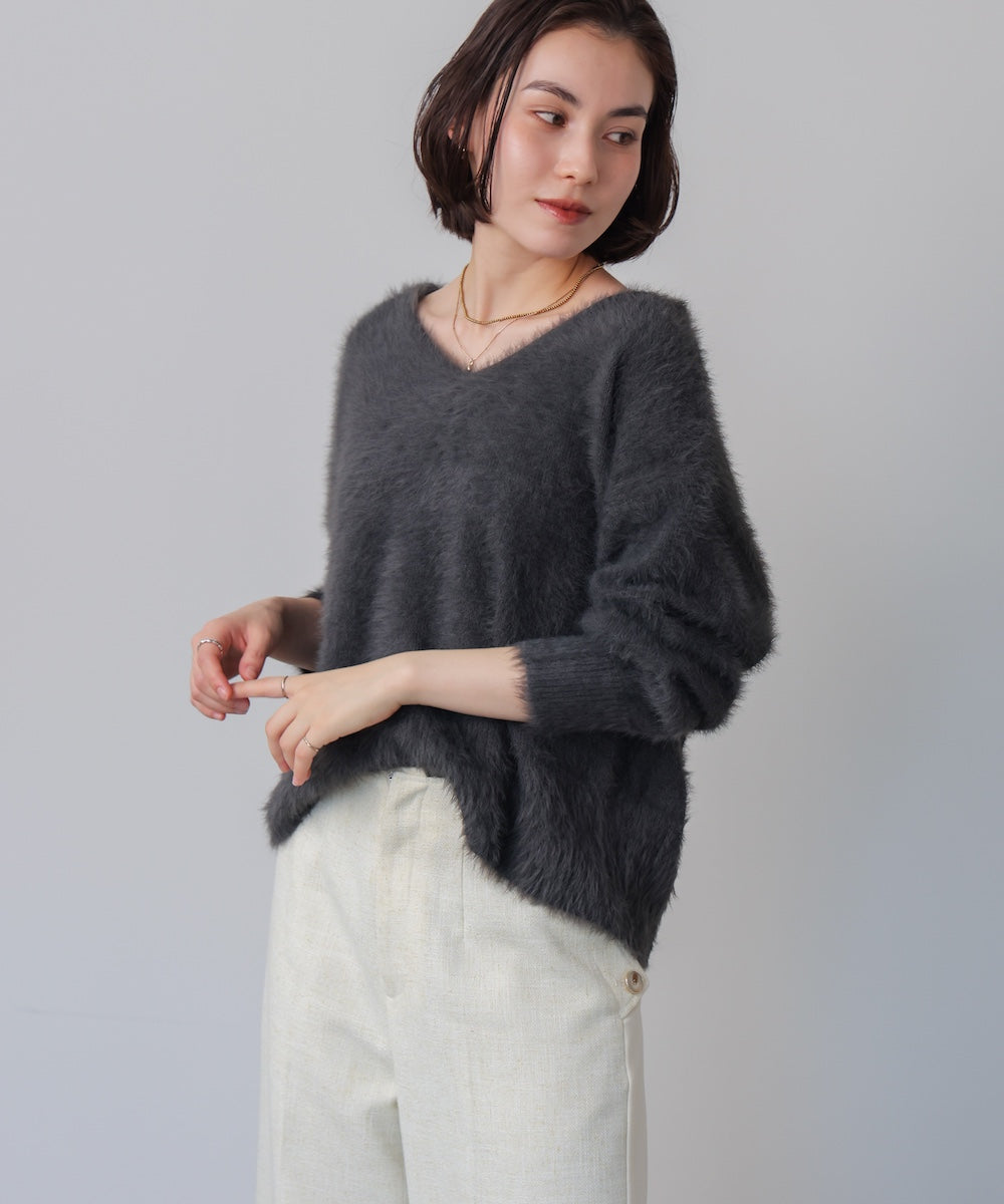 バルキーフェザーVニット