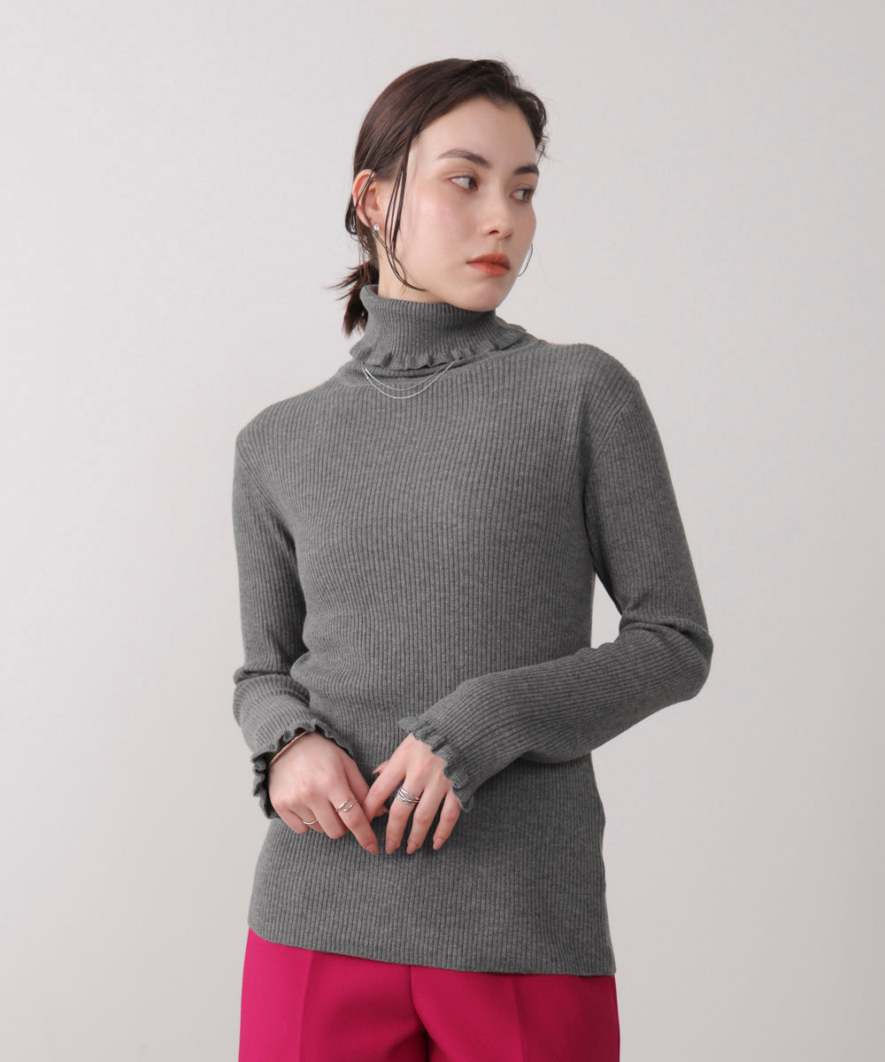 フリルリブニットタートル