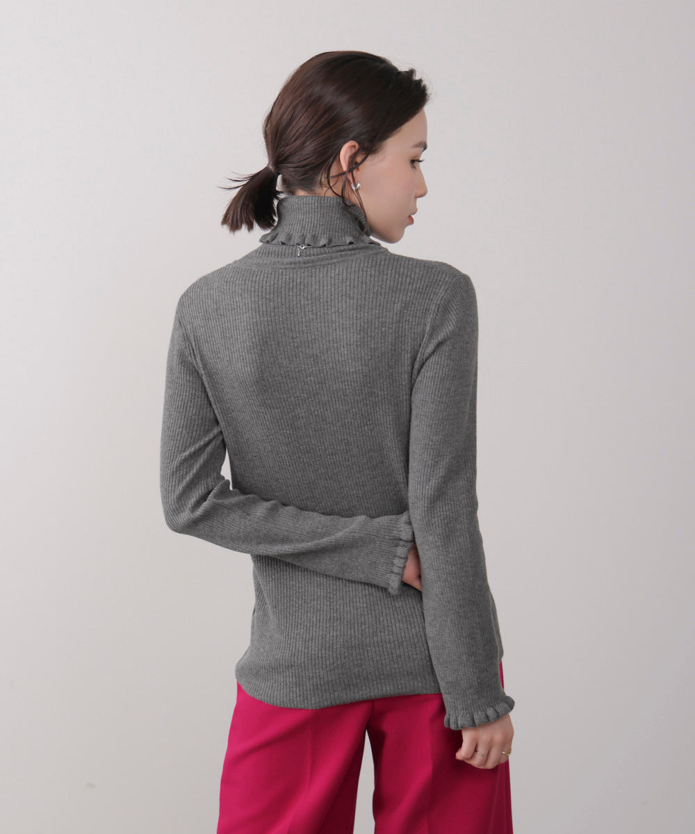 フリルリブニットタートル