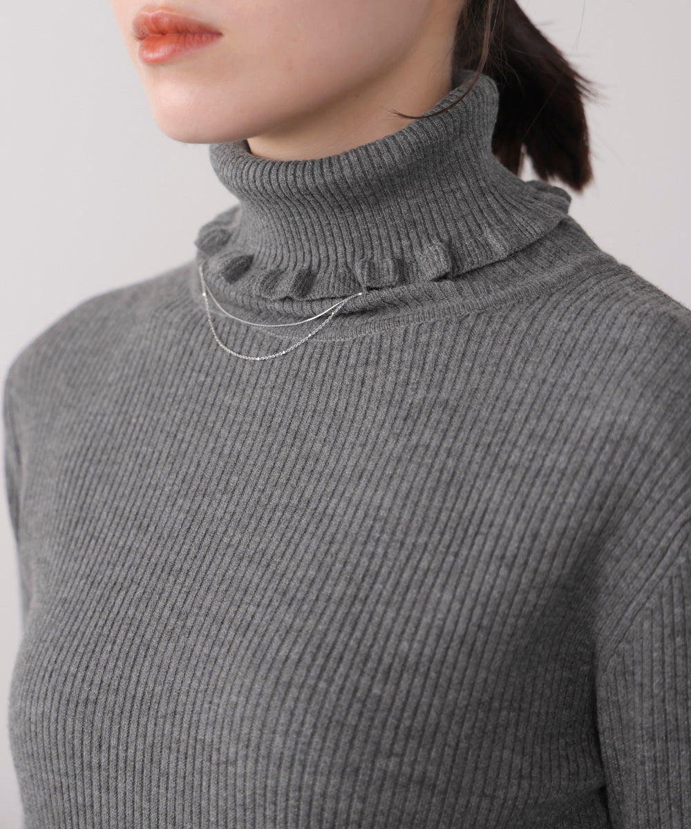 フリルリブニットタートル