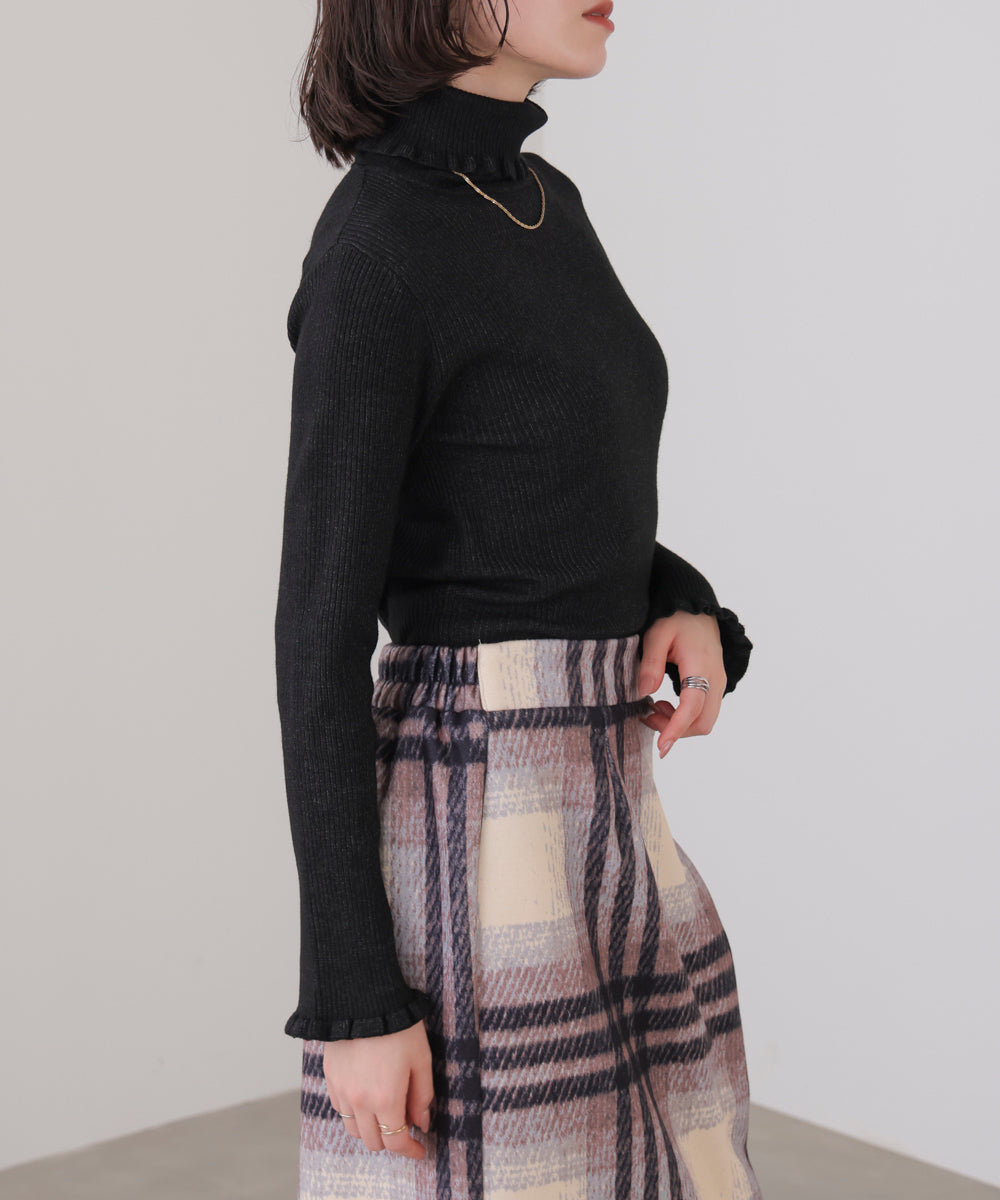 フリルリブニットタートル