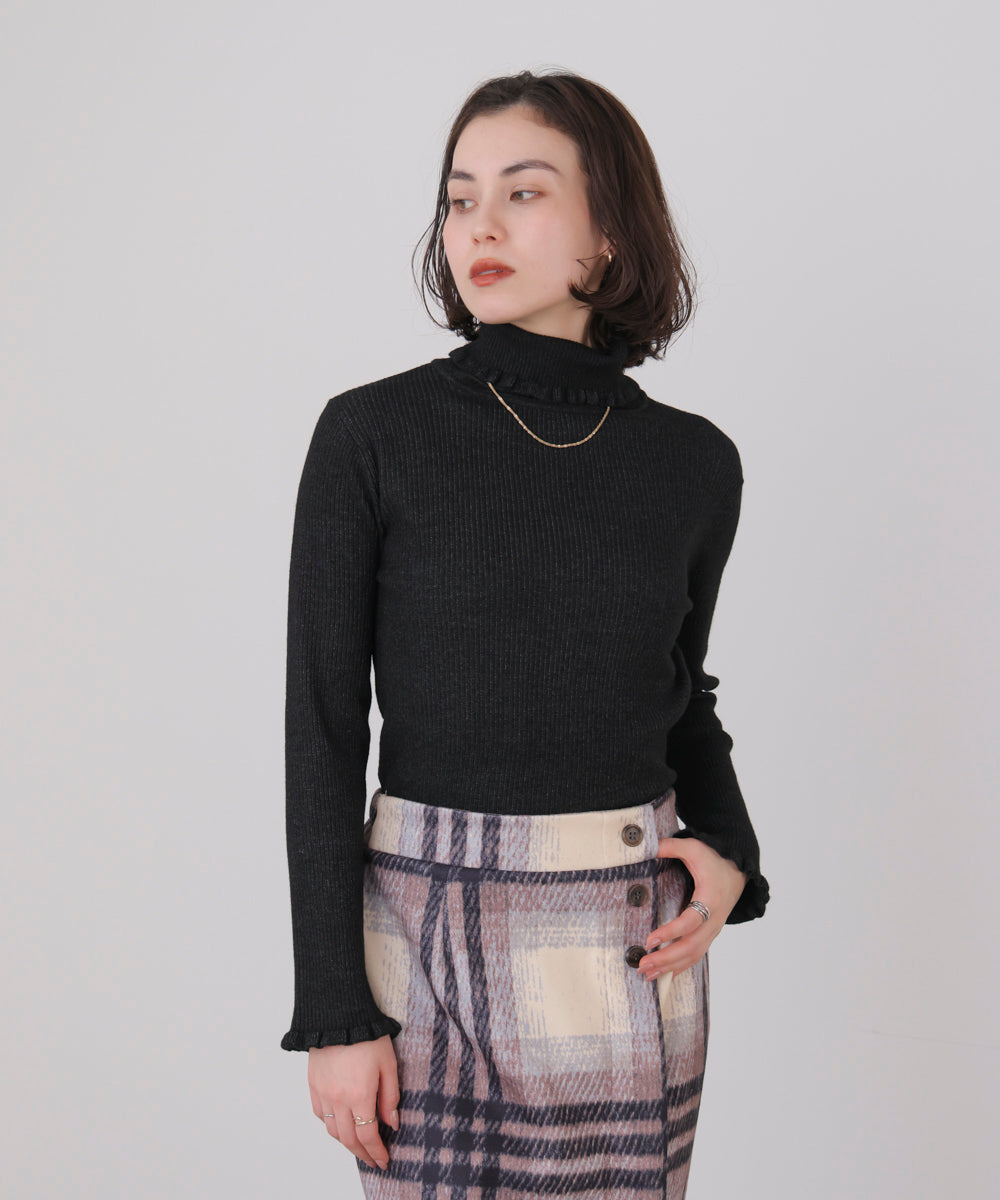 フリルリブニットタートル