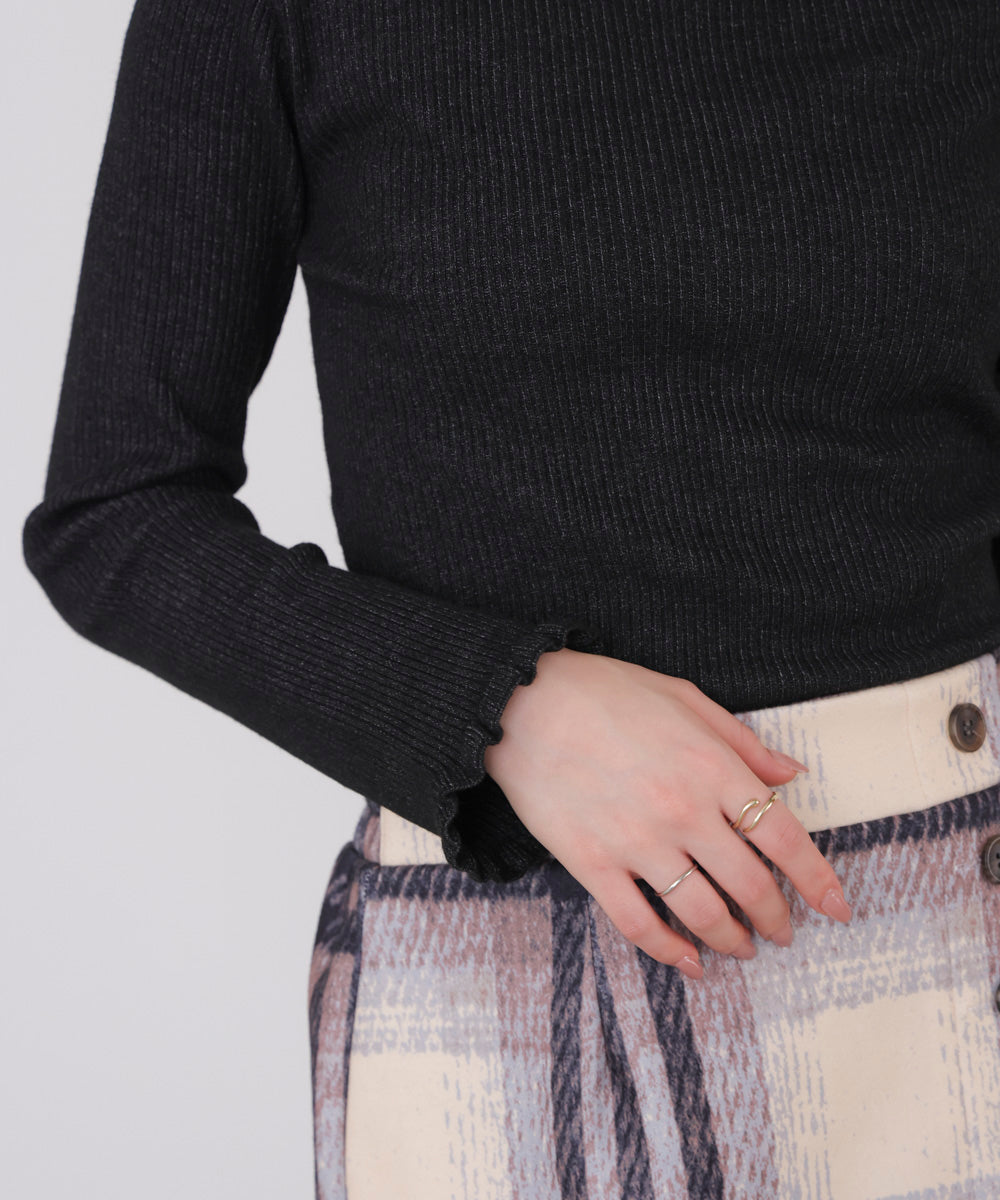 フリルリブニットタートル