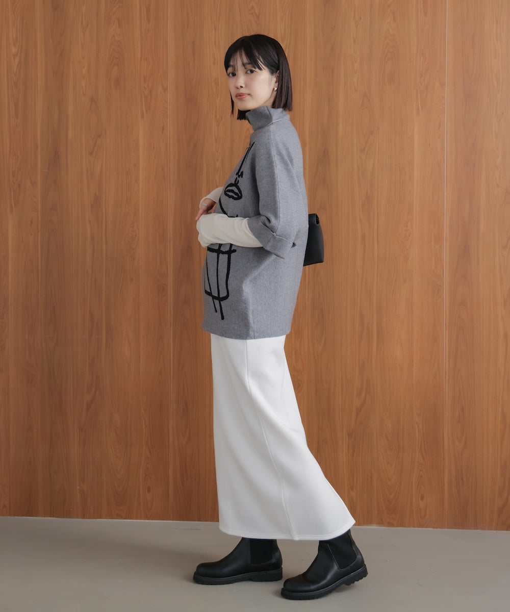 裏起毛ロングスカート
