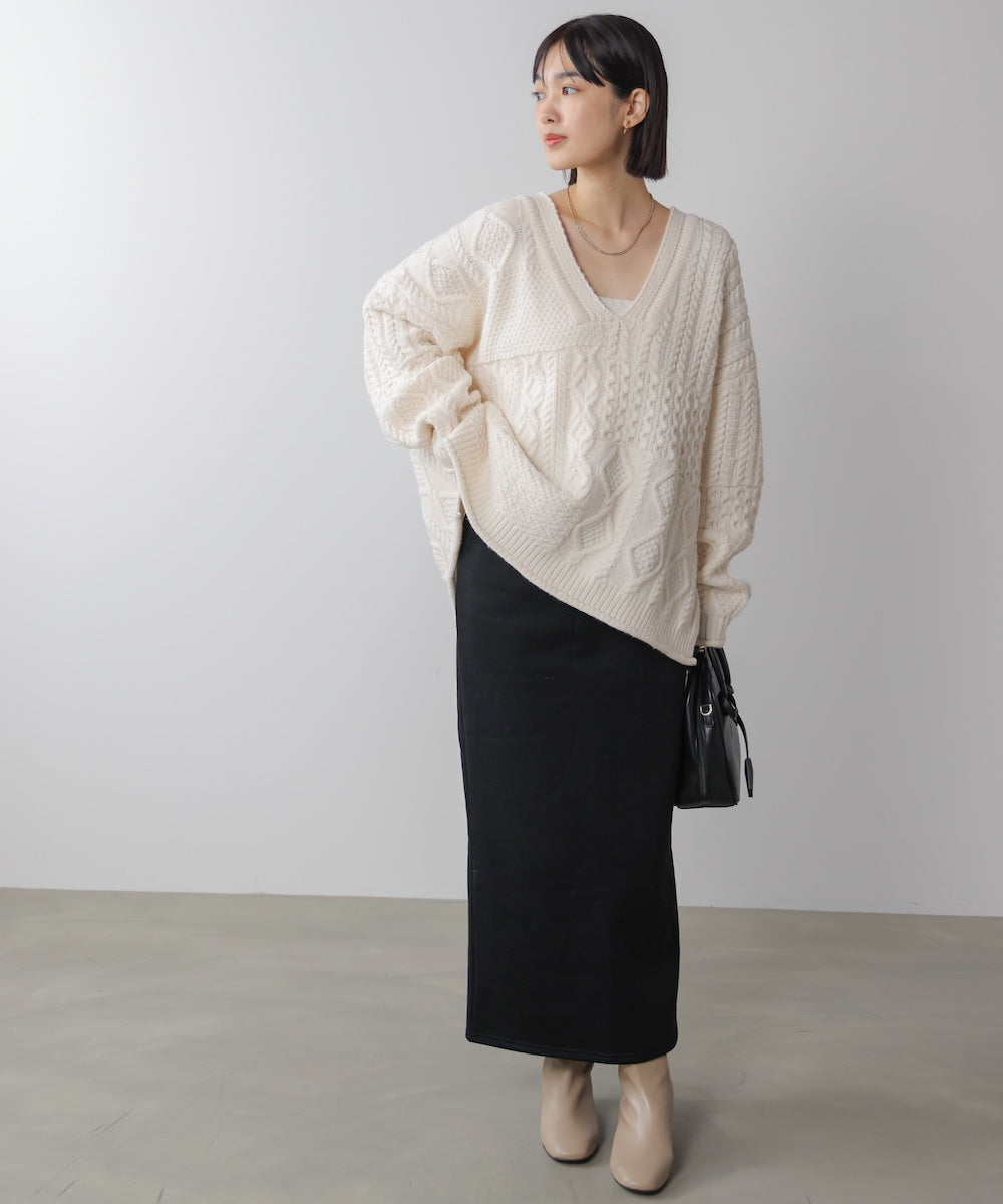 裏起毛ロングスカート