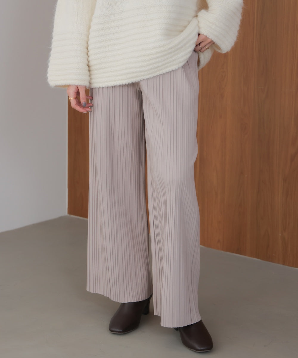起毛プリーツパンツ