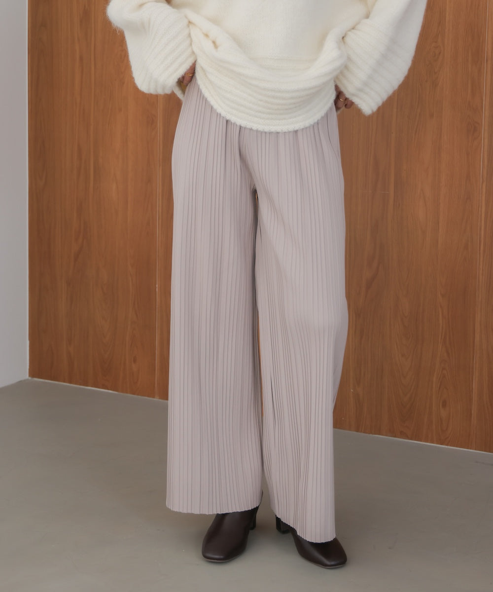 起毛プリーツパンツ