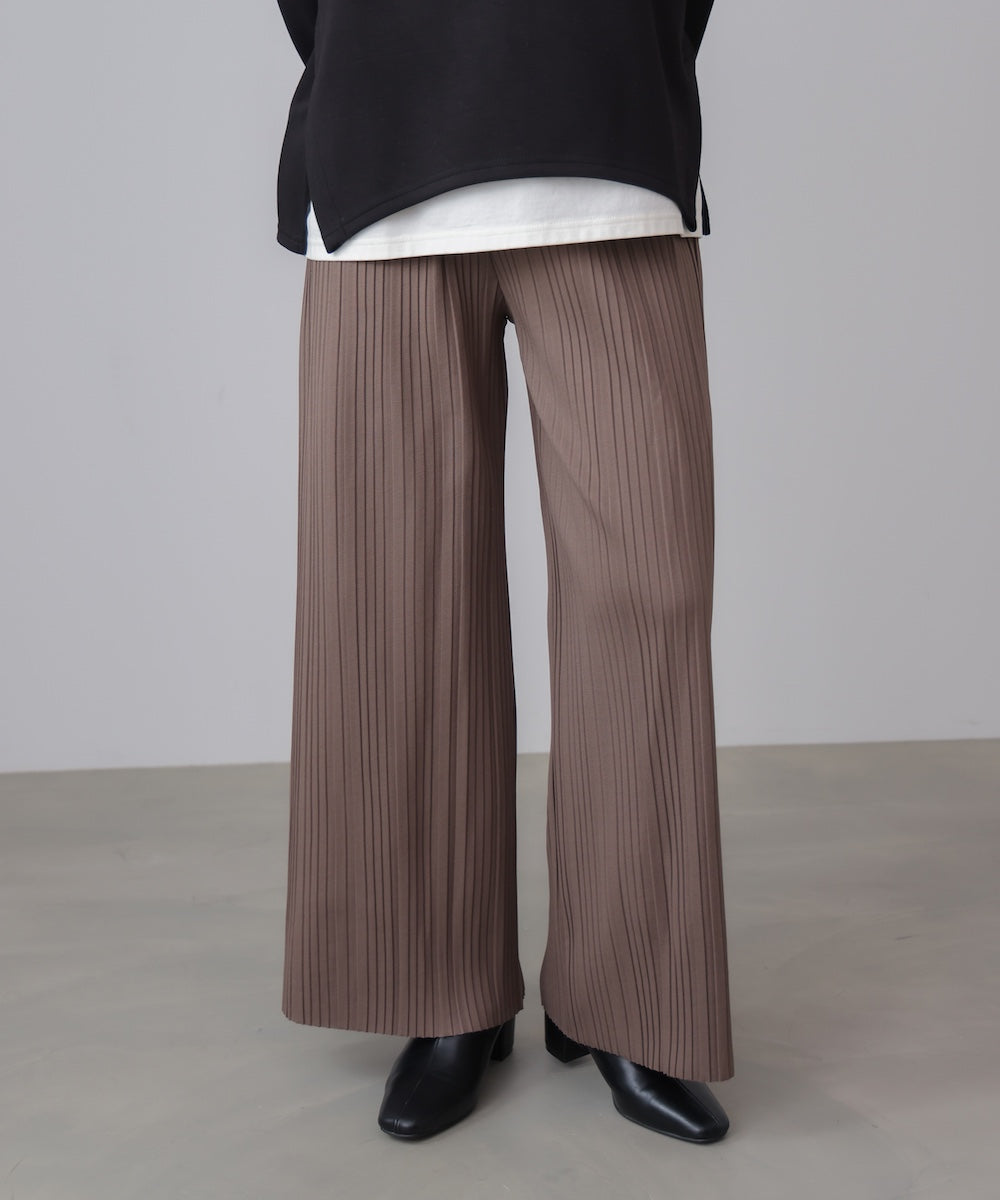 起毛プリーツパンツ