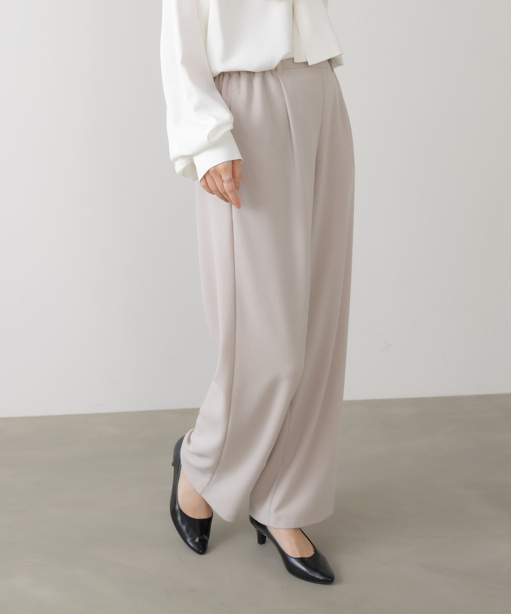 カットジョーゼットストレートパンツ
