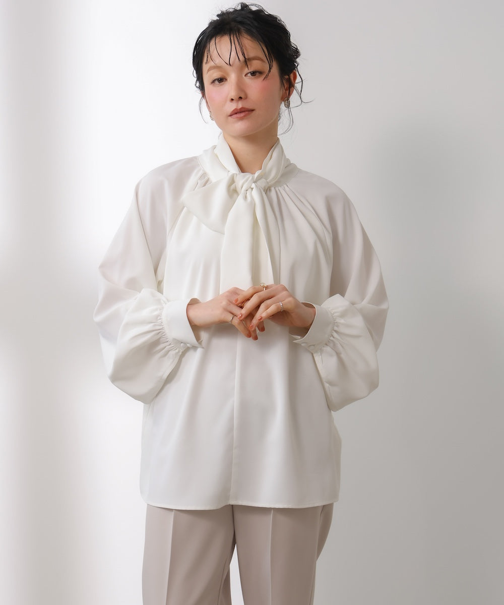 “はあちゅうコラボceremonystyle” ボウタイデザインブラウス