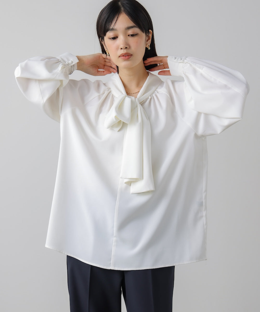 “はあちゅうコラボceremonystyle” ボウタイデザインブラウス