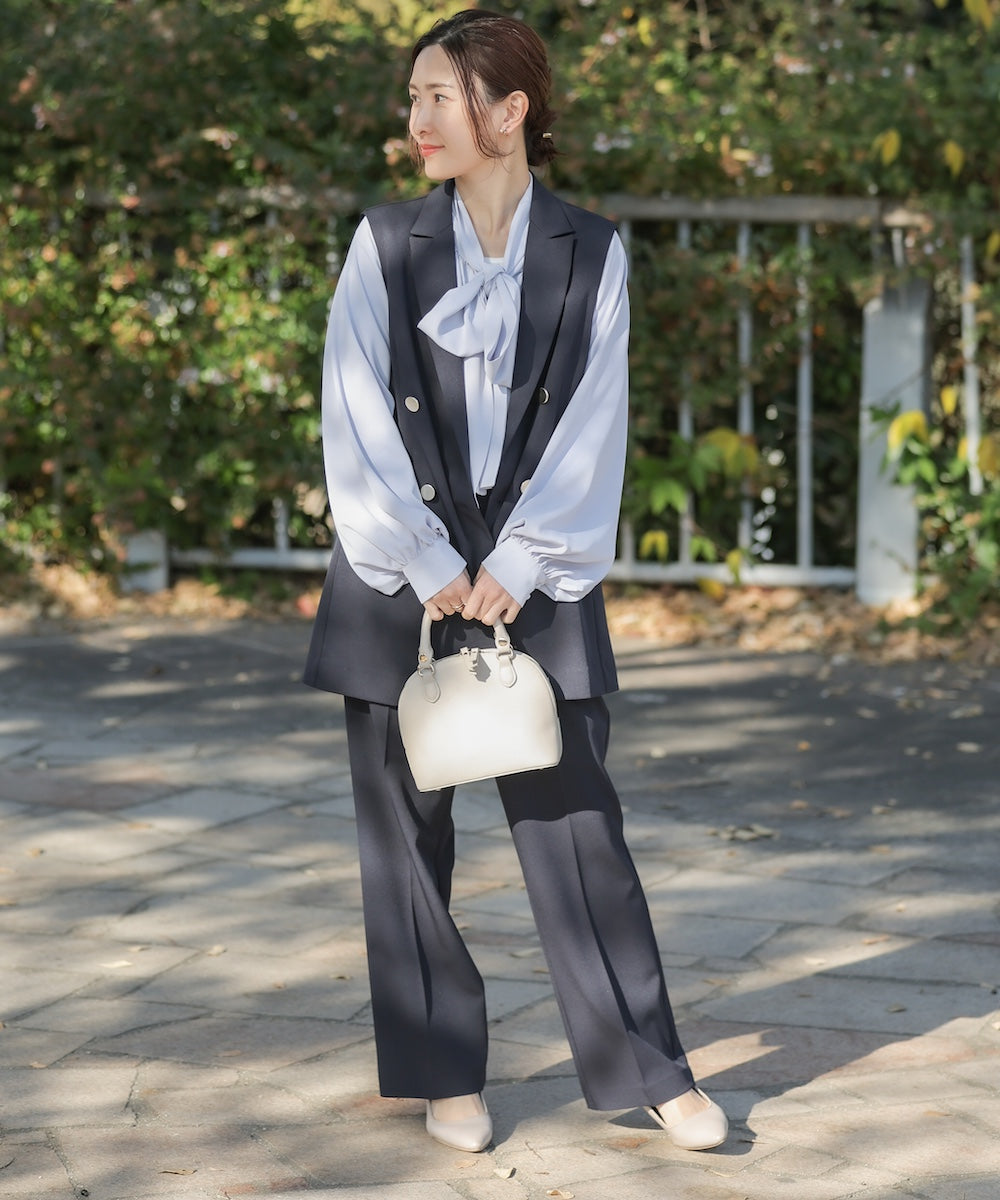 “はあちゅうコラボceremonystyle”ストレッチテーパードパンツ