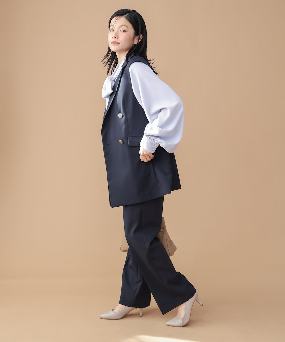 “はあちゅうコラボceremonystyle”ストレッチテーパードパンツ