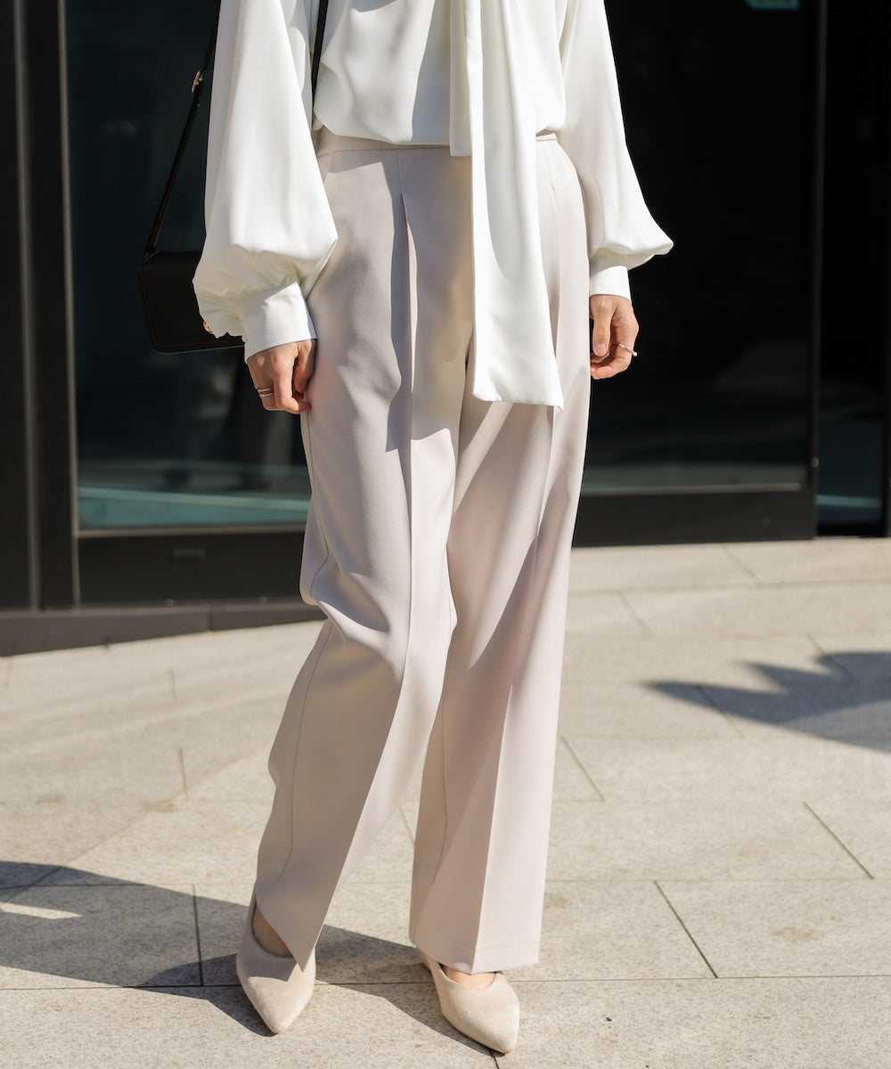 “はあちゅうコラボceremonystyle”ストレッチテーパードパンツ