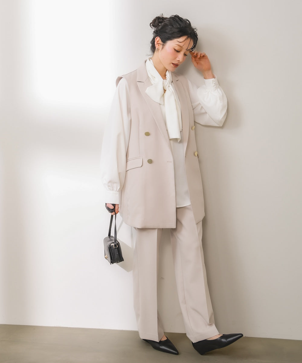 “はあちゅうコラボceremonystyle”ストレッチテーパードパンツ